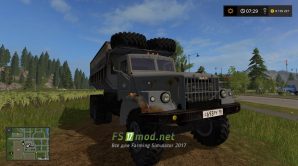 Мод грузовика КрАЗ 256Б1 для Фермер Симулятор 2017