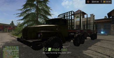 Мод УРАЛ лесовоз для Farming Simulator 2017