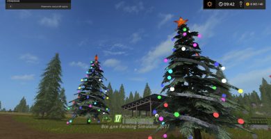 Мод новогодней елки для Farming Simulator 2017
