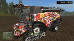 Мод на NEW HOLLAND CR 1090 STICKERBOMB для игры Farming Simulator 2017