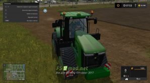 Трактор John Deere 9560 RX для Farming Simulator 2017