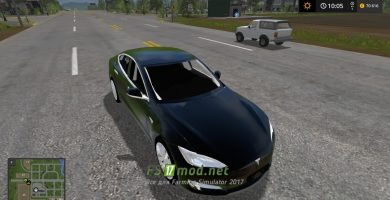 Автомобиль TESLA MODEL S 2017 для игры Симулятор Фермера 2017