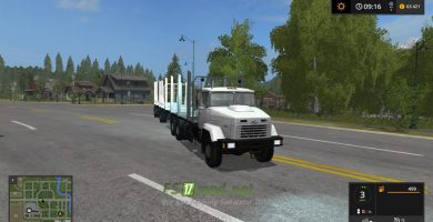 Тягач КРАЗ 6233 M6 Log truck для игры Farming Simulator 2017