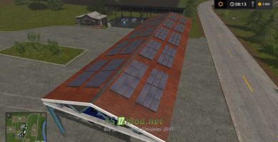 Мод на Vehicle shelter with solar system для игры Farming Simulator 2017