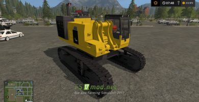 Мод на экскаватор LSMTP Komatsu PC1250 для Farming Simulator 2017