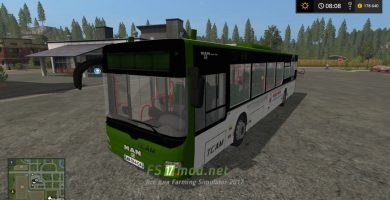 Мод на автобус Man Lions City Tcam для игры Фарминг Симулятор 2017