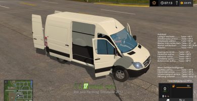 Мод на MB Sprinter 311 — 318 Transporter для игры Симулятор Фермера 2017