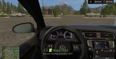 Volkswagen Golf R вид с салона
